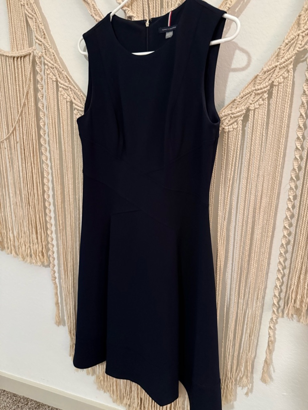 Tommy Hilfiger Navy Sleeveless Fit-and-Flare Dress